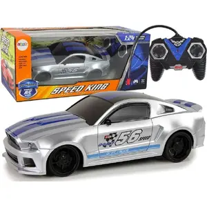 Remote Control Car LEANToys Speed King 1:24 Silver — R/C Fast Sports Model