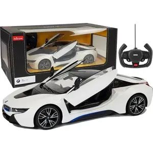 Rastar remote control car BMW i8 1:14 scale white with automatic doors