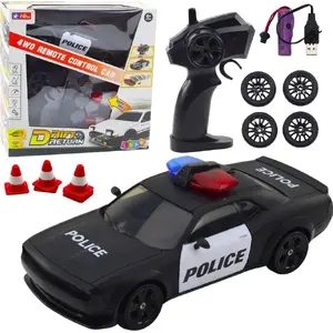 Radio-controlled 4WD Drift Racing Car Jokomisiada Model 22689 — Removable Wheels, Police Livery