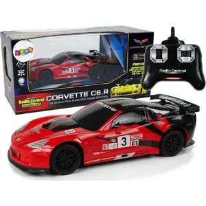 Radio-controlled sports car LEANToys Corvette C6.R 1:24 scale, 2.4 GHz, red, lights