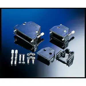 D-Sub connector casing 9-pin / HD15 ROLINE, black, 30×30×15 mm