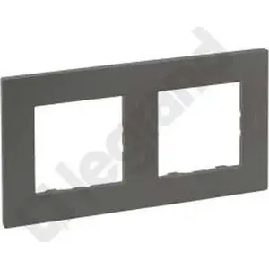 Legrand Niloe Step двойная рамка 2-модульная, стальной цвет, модель 863492