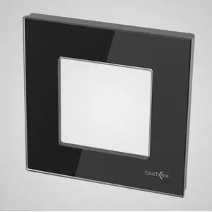 Glass single-frame black Touchme TM728B — single gang wall plate for switches and sockets
