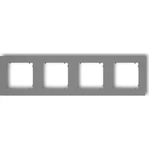 Wall frame four-gang Karlik MINI, matte gray, model 27MR-4
