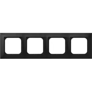 Wall frame Ospel IMPRESJA four-gang black metallic R-4Y/33