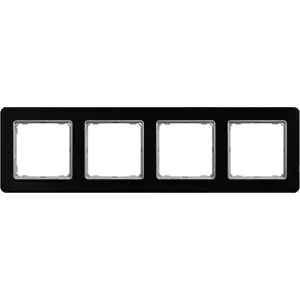 Schneider Electric Sedna Elements 4‑vietu rāmis, melns stikls (SDD361804)