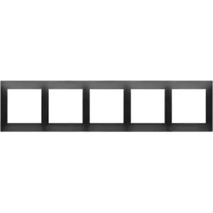 Frame (five-gang) Kontakt-Simon DR5/49 — black, IP20/IP44 compatible