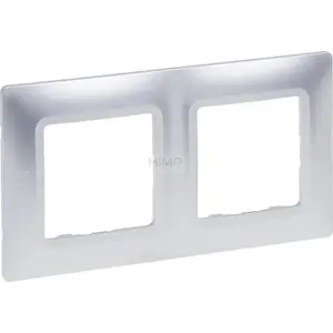 Wall frame double Legrand Niloe Selection aluminium — 2-gang decorative mounting frame