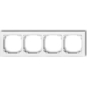 Wall frame Karlik Deco Soft plastic 4-gang white matte (25DRSO-4)