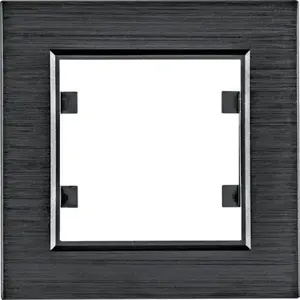 Wall frame Hager Lumina Passion 1-gang aluminium black WL9013