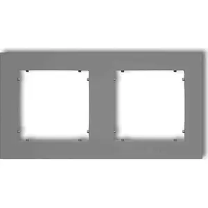 Double mounting frame Karlik 27MR-2 gray matte — MINI series