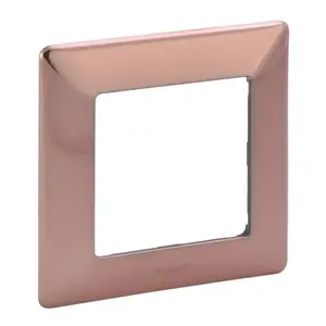 Sienas vāciņš/slēdža rāmis Legrand 754161 — vara krāsa, termoplastmasa, 86×86 mm, 10 mm biezums