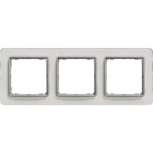 Rāmis sienai 3-vietu Schneider Electric Sedna Elements SDD360803 balts stikls