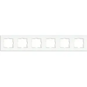 Six-gang frame VIKO Karre white for switches and sockets, model 90960265