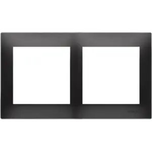 Рамка двухместная Kontakt-Simon Simon 54 Premium DR2/49 — 2 модуля, IP20/IP44, черный матовый