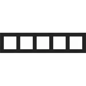Frame for five modules Kontakt-Simon 55 TR5/149 black matte