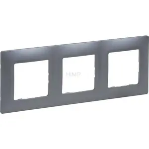 Wall frame Legrand Niloe Selection triple stainless steel – model 762053