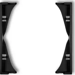 Frame for double sockets Karlik MINI 12MRP-2 black matte — intermediate mounting frame