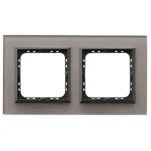Outlet box accessory Ospel R-2RGC/41/25 grey plastic, 1 pc, package 110×215 mm