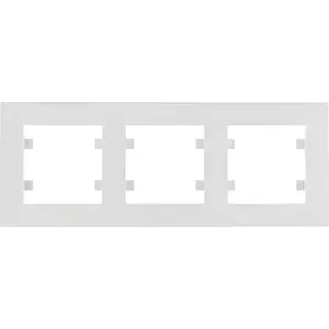 Frame Hager Lumina intense 3-gang horizontal white WL5730