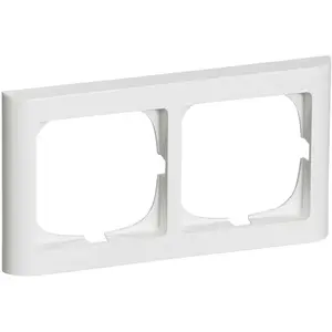 Rāmītis slēdžiem Lauritz Knudsen FUGA Softline 631 dubultā horizontālā moduļa balts