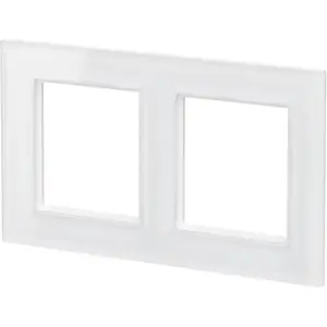 Glass frame 2-gang for Homematic IP by Schneider Electric, model 162146A1