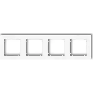 Wall frame for 4 modules Karlik MR-4 white — quad gang mounting frame