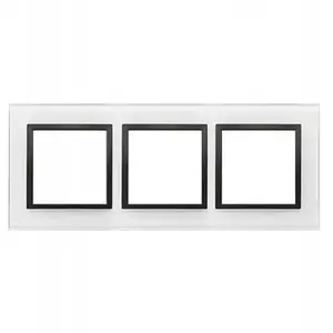 Wall frame Kontakt-Simon DRN3/68 3-gang black pearl