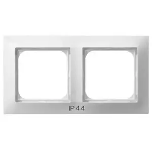 Sienas plāksne/pārsegs slēdzim Ospel RH-2Y/00, balta, IP44, 155×84 mm