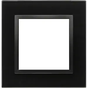 Frame for switch/socket Kontakt-Simon DRN1/75 Simon54 — single-gang decorative glass, volcanic lava finish