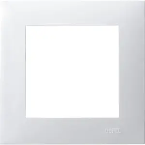 Single-gang frame Ospel Szafir R-1Z/00 white — wall mounting frame for switches and sockets