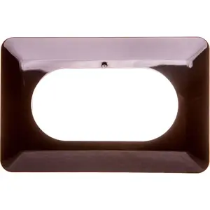 Wall cover double brown ZAMEL OSX-220-BRA, protective wall plate for electrical devices