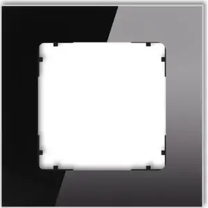 Single frame Karlik Icon 12-12-IRSK-1 — universal square flush-mount, glass effect, matte black