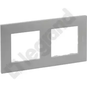 Двойная рамка Legrand Niloe Step 2x цвет алюминий (модель 863392)