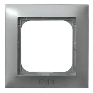Электрический выключатель Ospel RH-1Y/18 серебристый, IP44, 84×84×11.5 мм