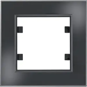 Wall frame Hager Lumina Passion single-gang glass black WL9011 for switches and sockets