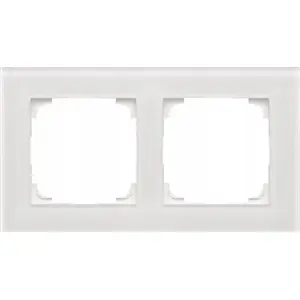 Double frame Kontakt-Simon 55 TRN2/170 for switches and sockets, Nature frosted white