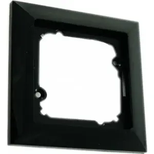 Frame Abex Perła black matte - single-gang wall plate RA-1P