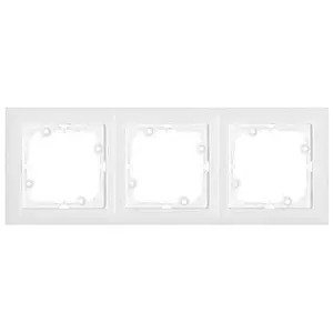 Frame for 3 modules Opal RA-3P BIAŁY — opal/white pearl finish