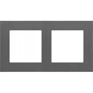 Double frame Kontakt-Simon 55 TR2/116 forLINE series, graphite matte