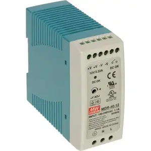 Impulsu barošanas bloks No name MDR-40-12 12V 3.33A 40W DIN sliede/LED