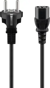 Power cord GOOBAY IEC, 1.8 m, Power plug type F to C13, H05VV‑F3G, 250 V
