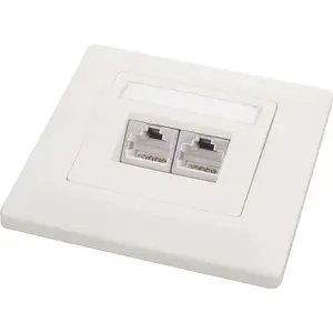 Outlet CAT6 STP 2×RJ45 flush-mount white SOLARIX SX926STPWH