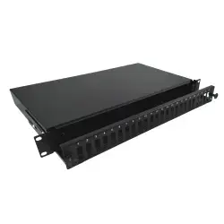 Patch panel accessory Alantec FOP-1U-24SCD-C — rack mount 1U, black, 435×245×44 mm