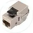 SOLARIX Keystone CAT6 STP RJ45 black self-clamping module SXKJ-6-STP-BK-SA