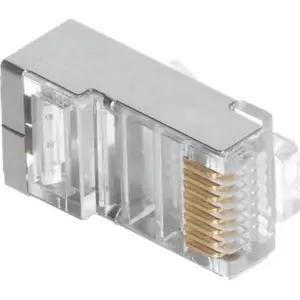 Экранированный модульный разъем RJ45 No name RJ45/EKRAN*P100, кизстоун сетевой, экранированный