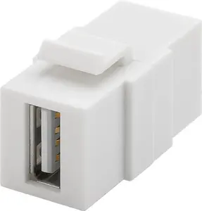 Keystone module GOOBAY 79909 — flat USB A insert, white, 17.2 mm