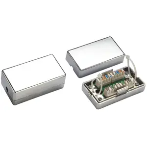 Network junction box ACT WTM07 — Cat5e, silver, single-port enclosure
