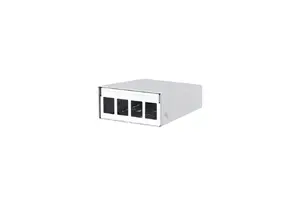 Patch panel accessory Metz mounting bracket 130861-0402KE, wall mount, white, aluminium/steel/zinc, 85×110×43.6 mm
