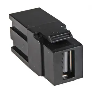 INTELLINET keystone module USB 3.0 A to USB 3.0 A (Techly IWP-ADAP-USB3), black